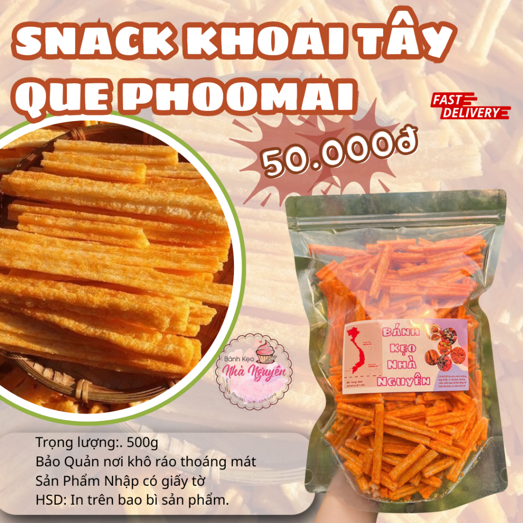 SNACK KHOAI TÂY QUE PHOMAI túi 500g