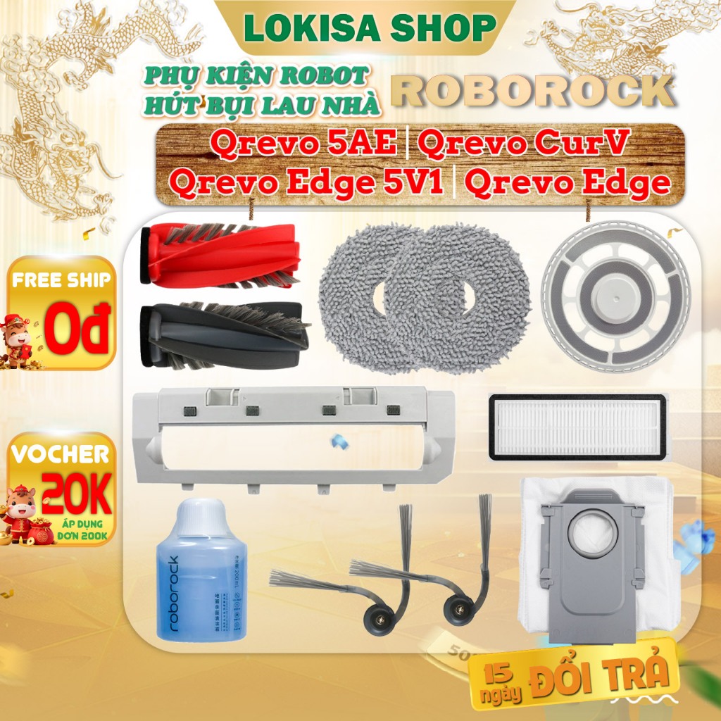 Phụ kiện robot hút bụi Roborock Qrevo 5AE/ Qrevo CurV/ Qrevo Edge/ Qrevo Edge 5V1 - Phụ kiện robot t