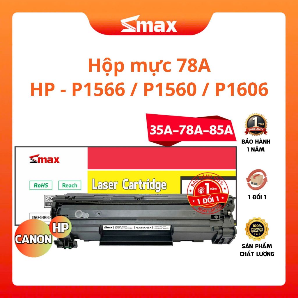 Hộp mực HP P1566 / P1606 / P1560 mã 78A (CE278A) || Smax