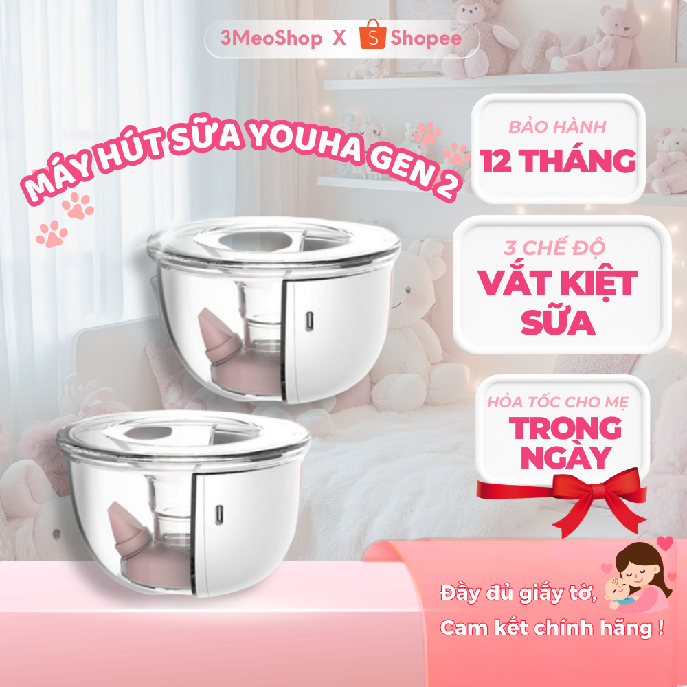 [HỎA TỐC 4H] Máy Hút Sữa Không Dây Youha Gen 2 Có Kết Nối App Điện Thoại Bản Mới 2025