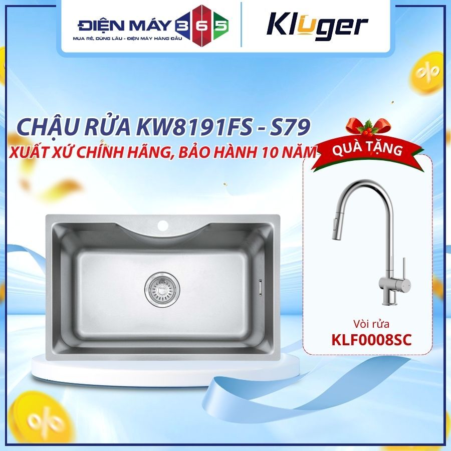 Chậu rửa bát Kluger KW8191FS – S79 Bề mặt LINEN dập nổi K900 Series – DNH