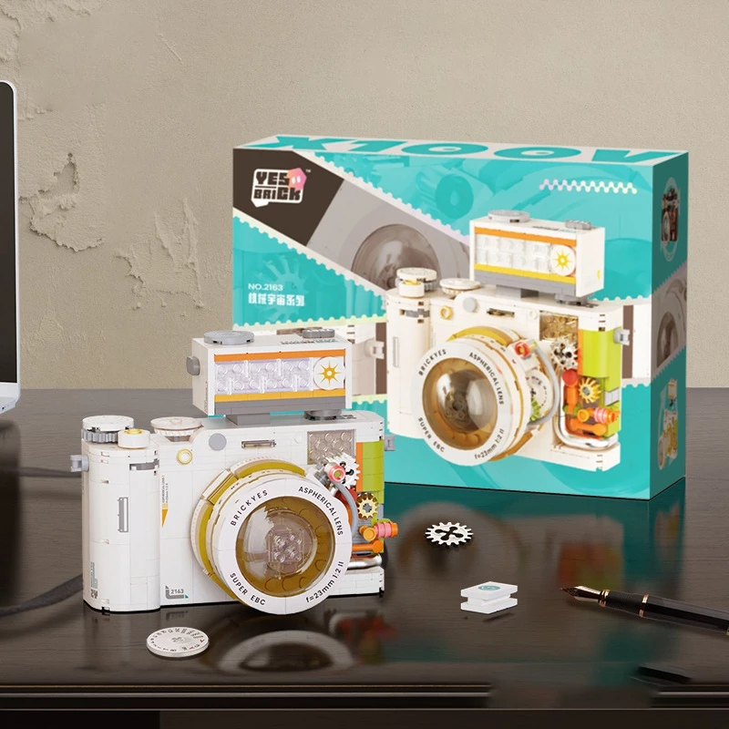Đồ chơi lắp ráp mô hình máy ảnh kỹ thuật số, khối xây dựng sáng tạo giúp phát triển tư duy của bé