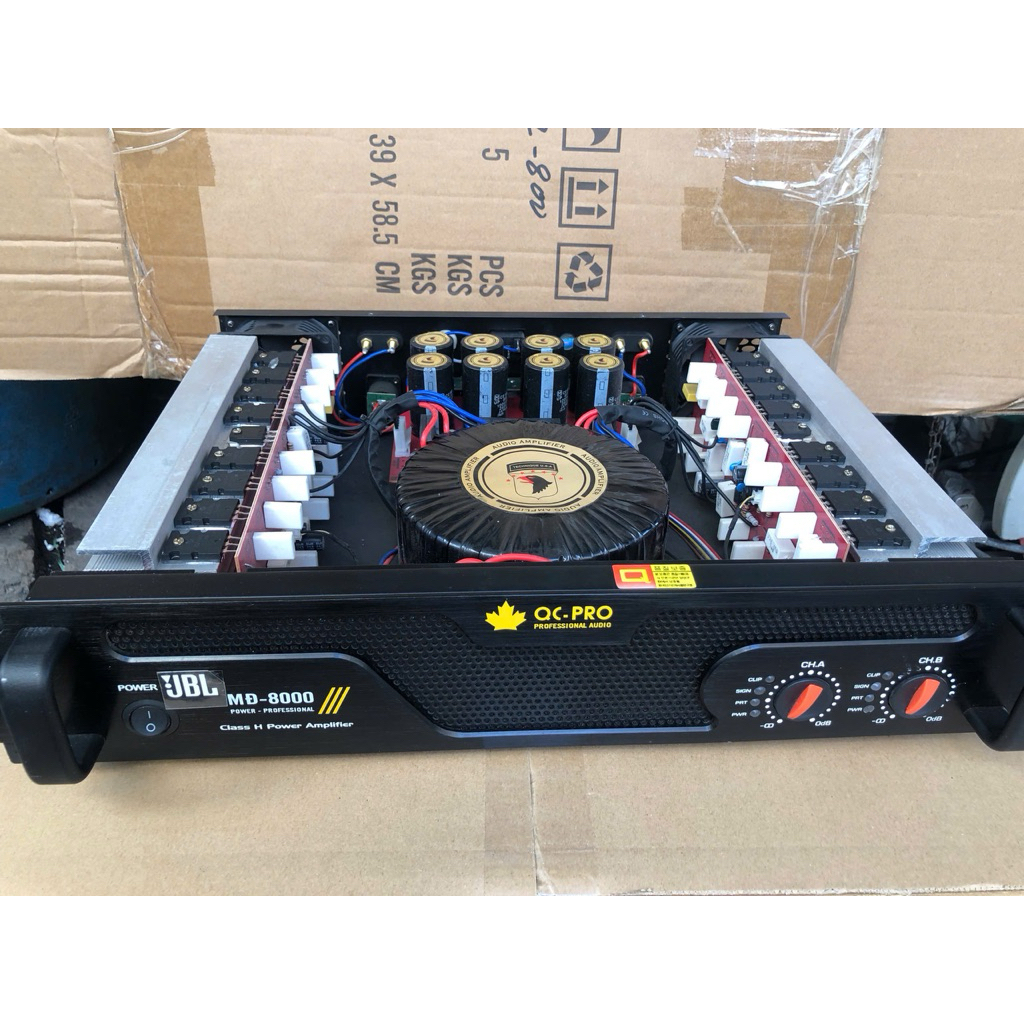 Cục Đẩy 2 Kênh JBL . MD-8000. 32 Sò. 3400W