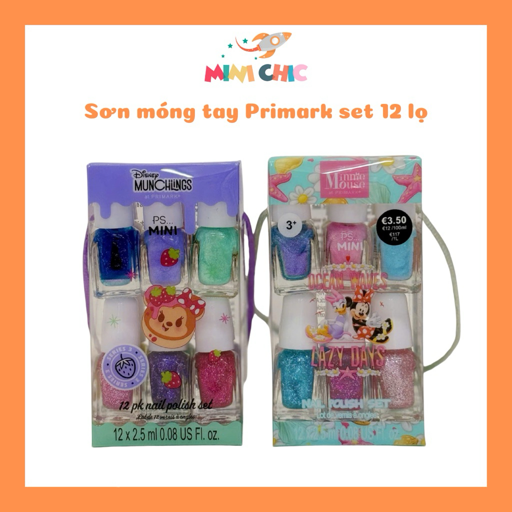 Sơn móng tay Primark an toàn cho bé - set 12 lọ