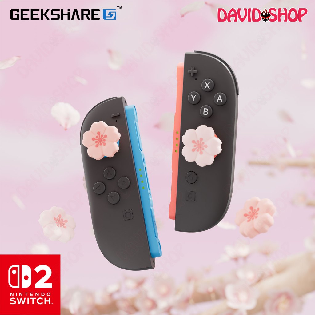 Núm bọc analog (GeekShare) Hoa Anh Đào cao cấp cho Joy-Con, Pro Controller 2 - Nintendo Switch 2