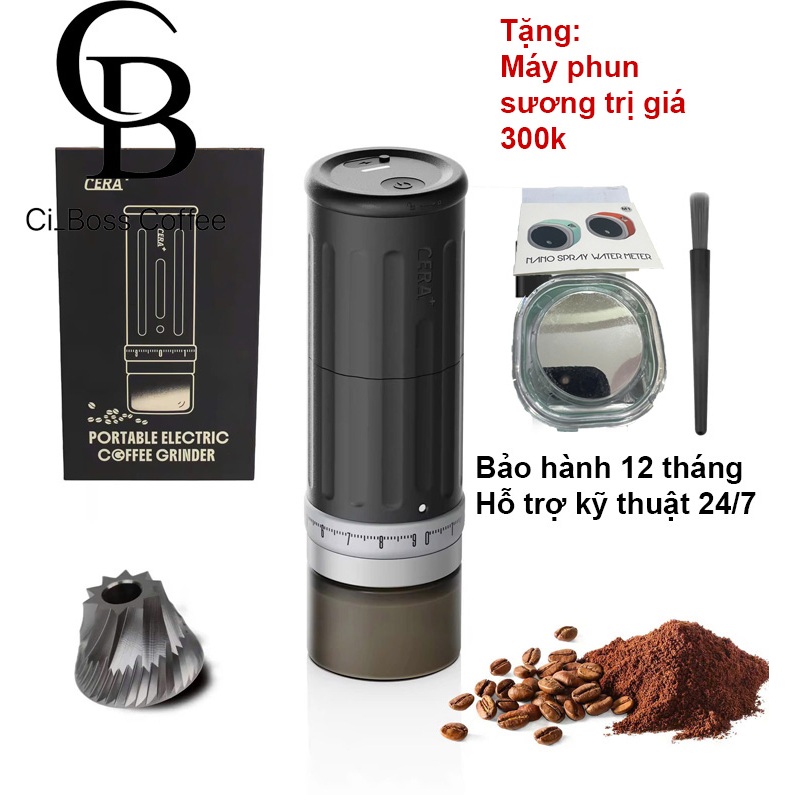 [BH12T]Máy xay cà phê điện cầm tay CGE03 pin 2400mpa