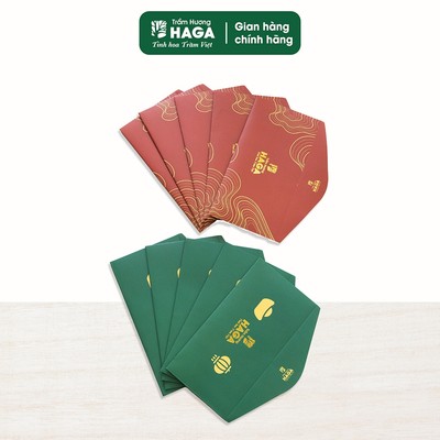 QUÀ TẶNG KHÔNG BÁN_10 Bao Lì Xì Mừng Tết Bính Ngọ trầm hương Haga, màu ngẫu nhiên, số lượng có hạn