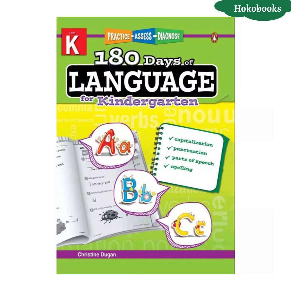 Sách Luyện Ngôn Ngữ 180 Days of Language - Từ Grade K,1,2,3,4,5 6 - In laser đẹp
