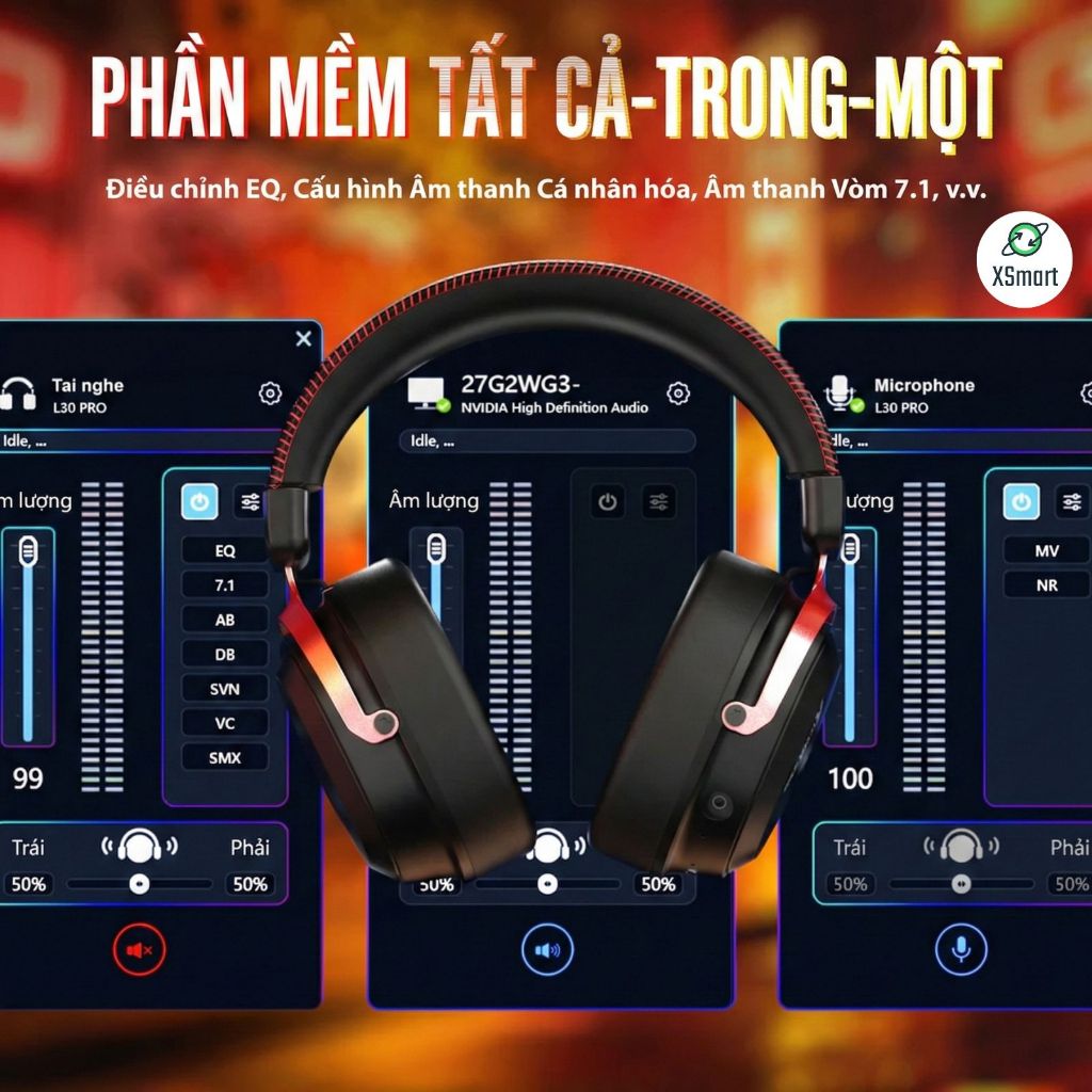 Tai Nghe Bluetooth Attack Shark L30 Pro Gaming Khung Nhôm Cao Cấp Âm Thanh Vòm 7.1 App Macro | BigBuy360 - bigbuy360.vn