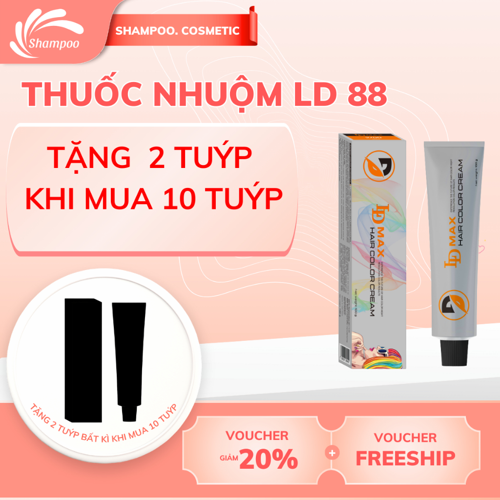Thuốc nhuộm tóc LD88 100ml KHÔNG KÈM OXY Sỉ dành cho SALON