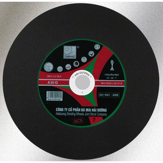 Đá cắt Hải Dương Cn 355.3.25,4 - Đen + Xanh (đá cắt 355 đen + xanh)