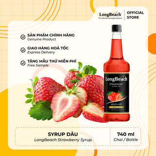 Siro Dâu - LongBeach Strawberry Syrup 740ml