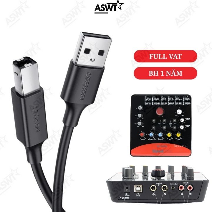 Dây USB kết nối Soundcard Icon Upod Pro với máy tính,  cáp nguồn sound card Icon dài 1.5m 10845 - FU