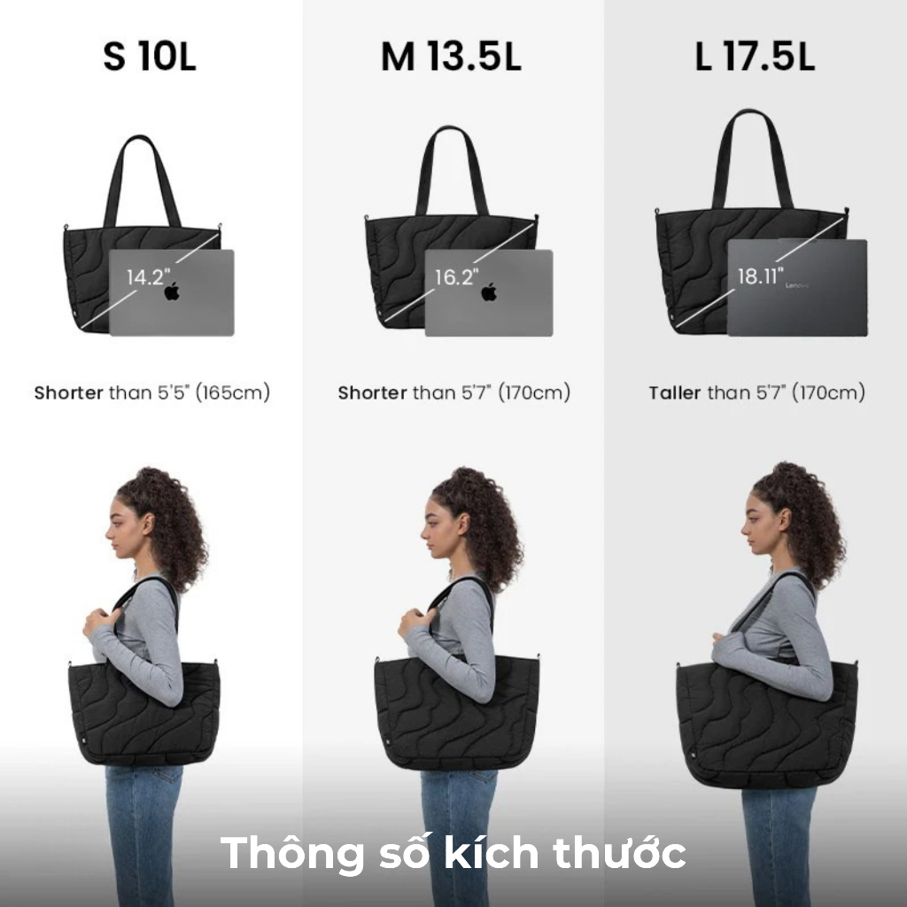 Túi xách chống sốc cho Macbook/Laptop Tomtoc Terra-T38 Laptop Tote Bag size lên đến 16", chính hãng | BigBuy360 - bigbuy360.vn