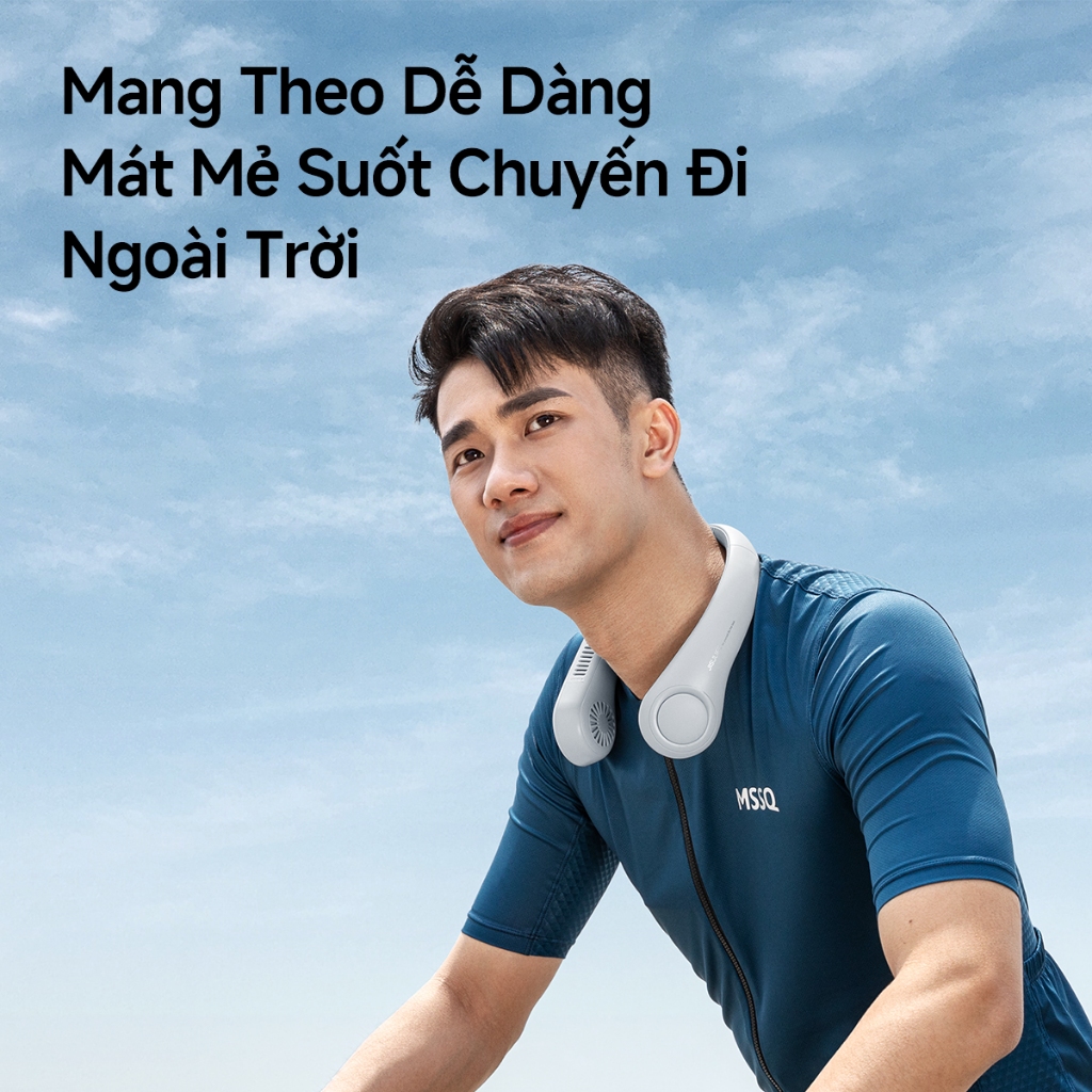Quạt đeo cổ JisuLife 3, pin bền, 3 cấp gió, gọn nhẹ, tiện du lịch, ngoài trời, dùng hàng ngày | BigBuy360 - bigbuy360.vn
