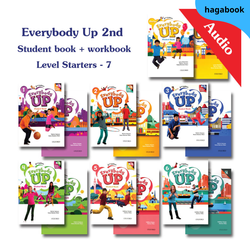 Sách - Everybody Up 2nd Edition - Level Starter 1,2,3,4,5,6 (Student Book + Workbook) - Bản in laser tặng file nghe