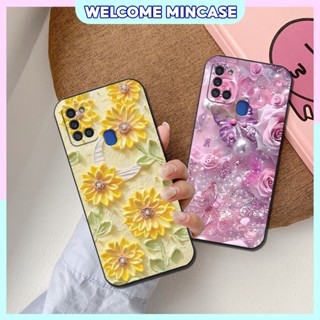 Ốp lưng Samsung A21S, M21, M30S in hình hoa hướng dương, bướm dẻo mềm nhiều màu sắc dành cho nữ