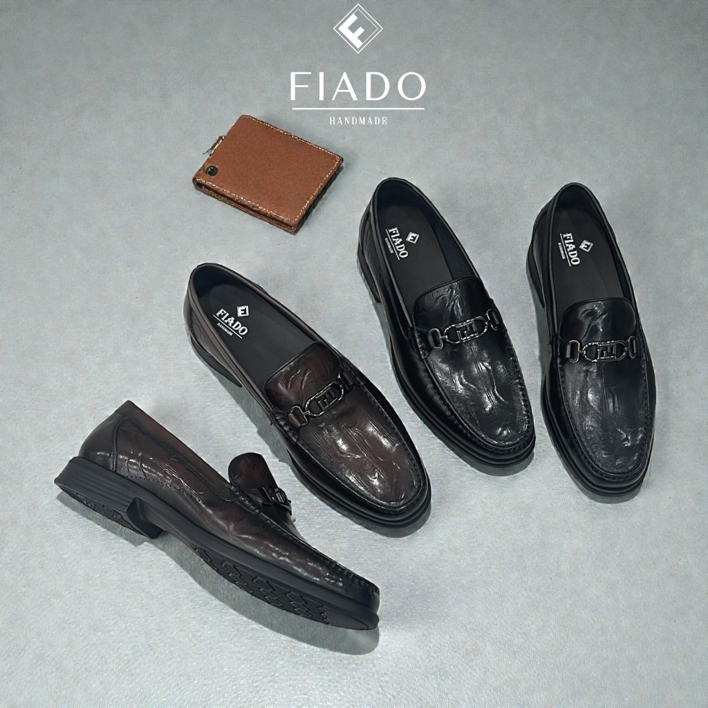 FIADO | Giày nam size 38-43 Giày tây lười chất liêu da bò cao cấp đai ngang trẻ trung K2718-5