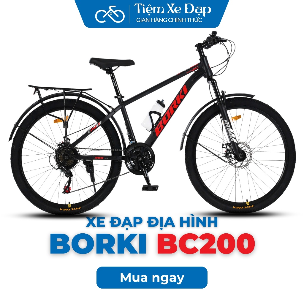 Xe Đạp Địa Hình BORKI BC200 Size 24 26 Xe Đạp Cho Các Bạn Học Sinh Đi Học, Thể Thao