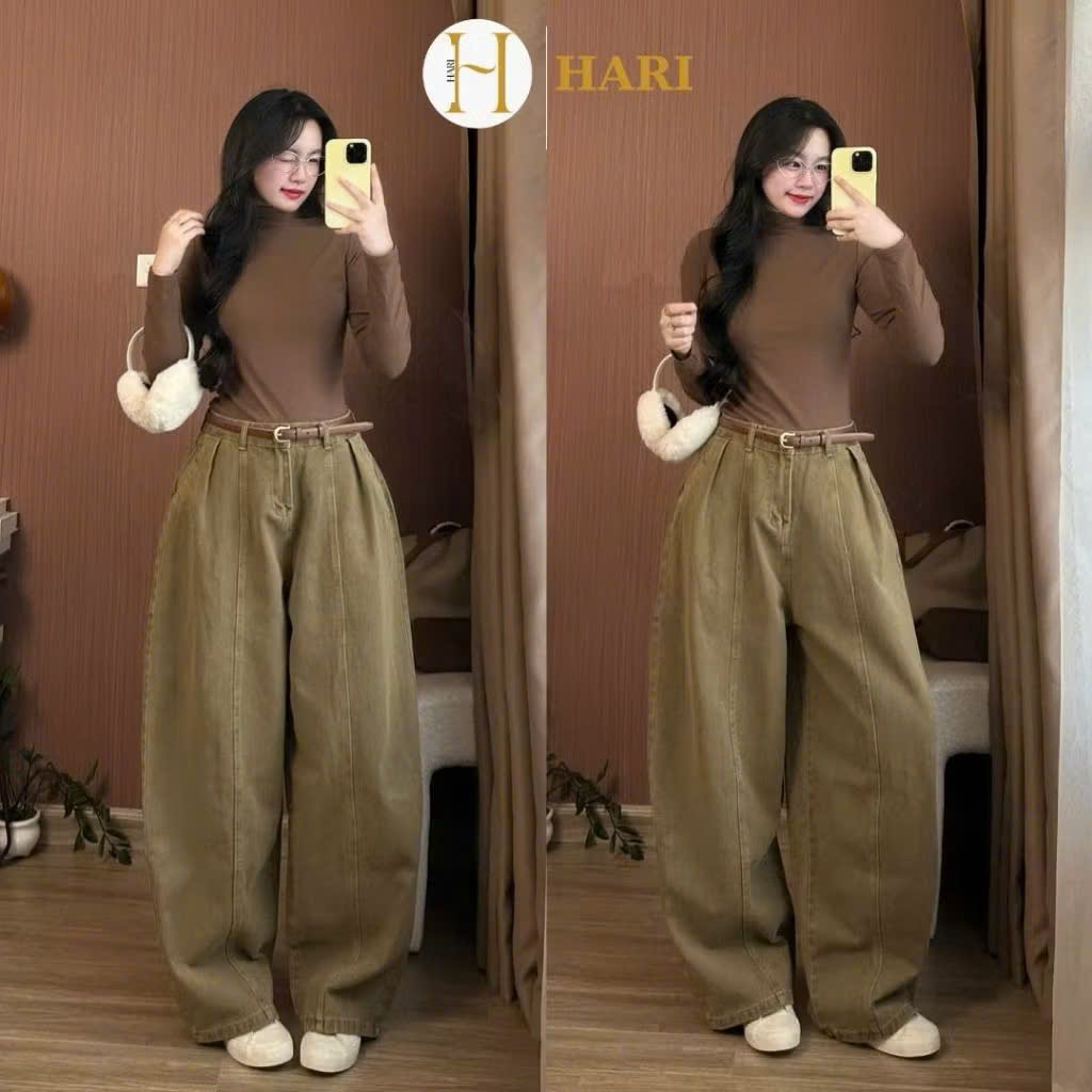 Quần bò jean ống xuông ống rộng Hari đủ màu Cá Tính | BigBuy360 - bigbuy360.vn