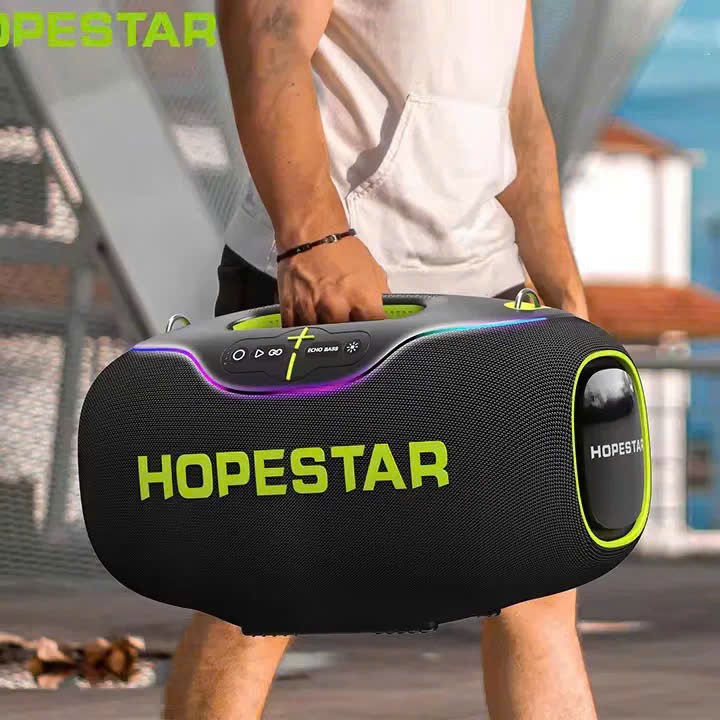 Loa Bluetooth Hopestar A80 | Loa Xách Tay Di Động | Pin 30000mAh | Bass Mạnh | Kèm 2 Micro Không Dây