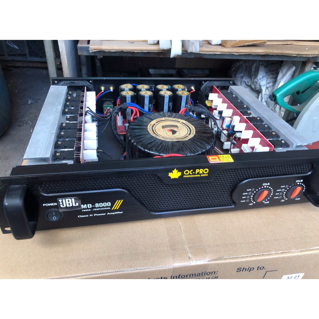 Cục Đẩy 2 Kênh MD-8000. 32 Sò. 3200W