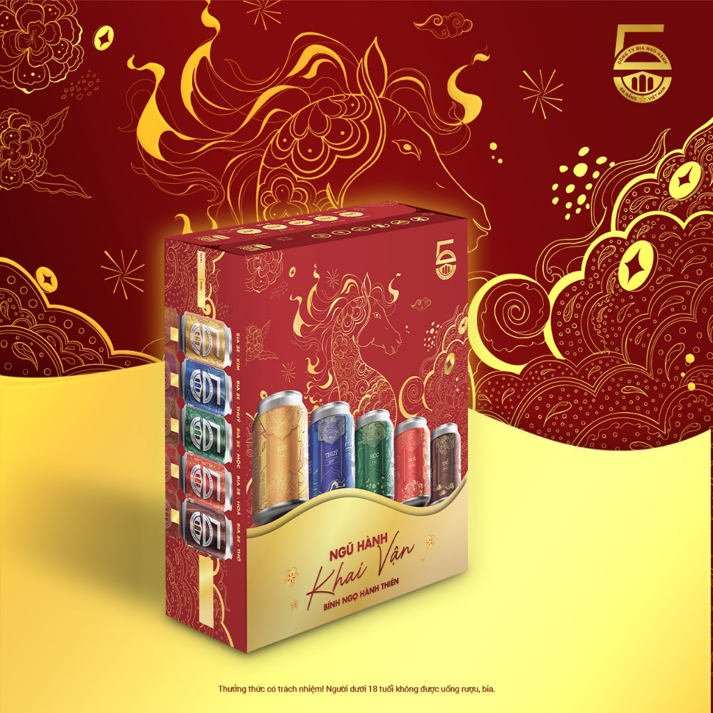 THÙNG 20 BIA LON 5E - NGŨ HÀNH MIX/5E Kim -5E Thủy- 5E Mộc -5E Hỏa -5E Thổ /Bia Thủ công/Craft beer