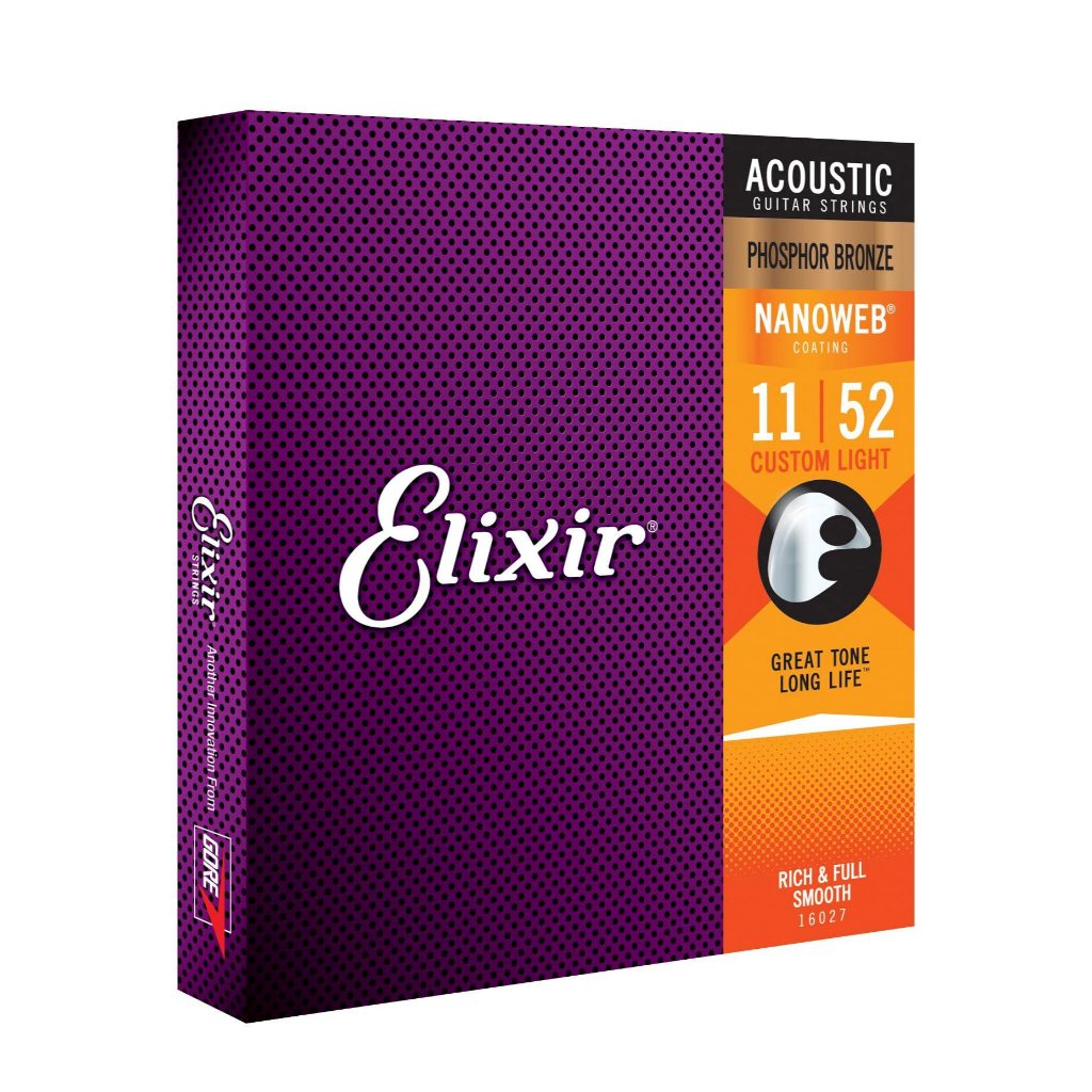 Bộ 6 Dây Đàn Guitar Acoustic Elixir 16027