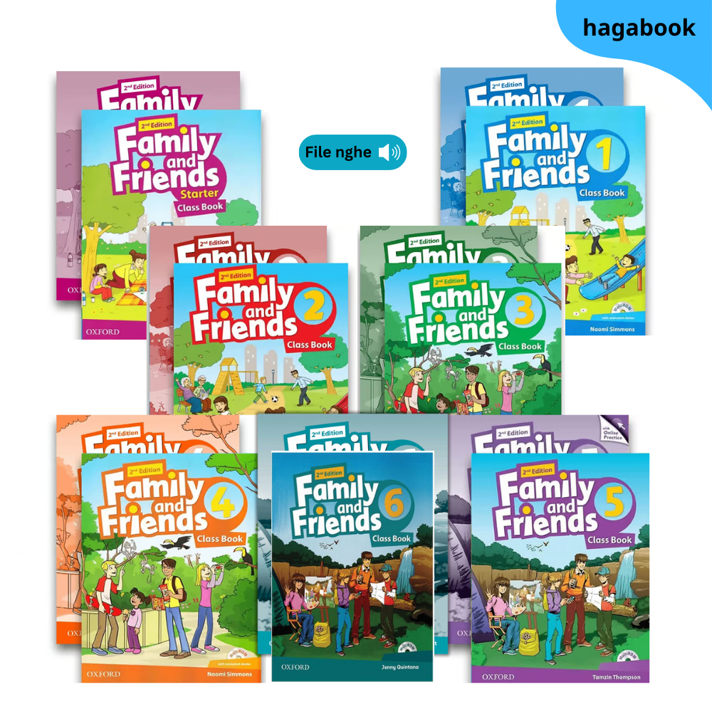 Sách - Family And Friends 2nd Edition - Level Starter 1,2,3,4,5,6 (Classbook + Workbook) - Bản in la
