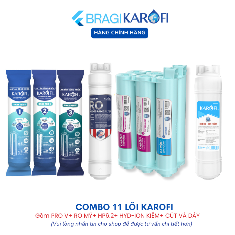Combo 11 lõi lọc nước Karofi SMART CONNECT dành cho model KAD-M29, KAE-S695,KAD-D66S PRO
