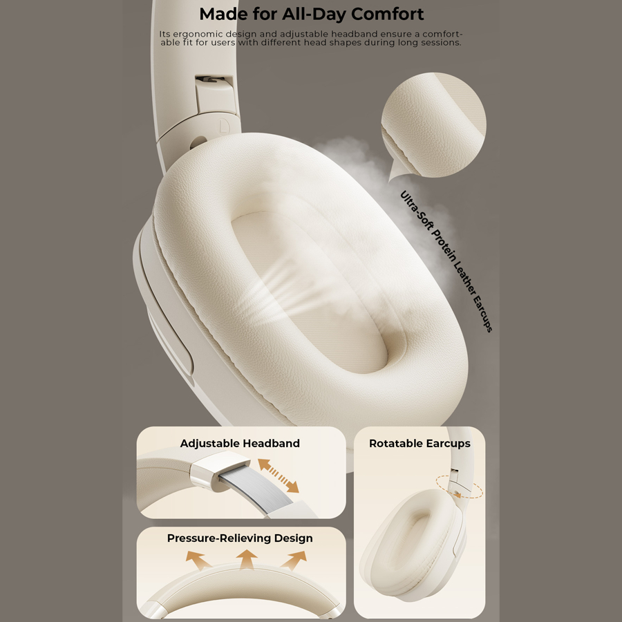 Headphone Bluetooth HAVIT LIFE NC02H, BT 5.4, ANC -30dB, Driver 40mm, App Điều Chỉnh, Nghe Đến 50H - Hàng Chính Hãng | BigBuy360 - bigbuy360.vn