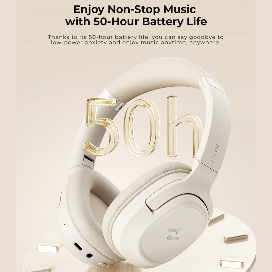 Headphone Bluetooth HAVIT LIFE NC02H, BT 5.4, ANC -30dB, Driver 40mm, App Điều Chỉnh, Nghe Đến 50H - Hàng Chính Hãng | BigBuy360 - bigbuy360.vn