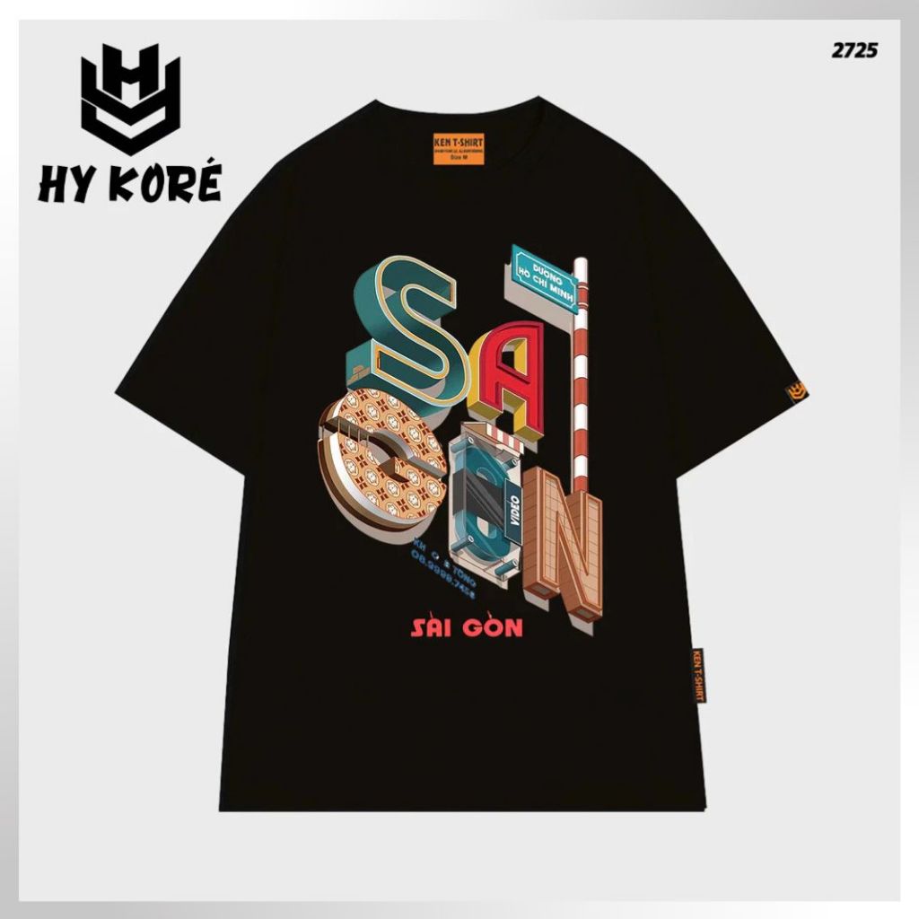 HY KOREA HCM - Áo Thun Form Rộng In Sài Gòn
