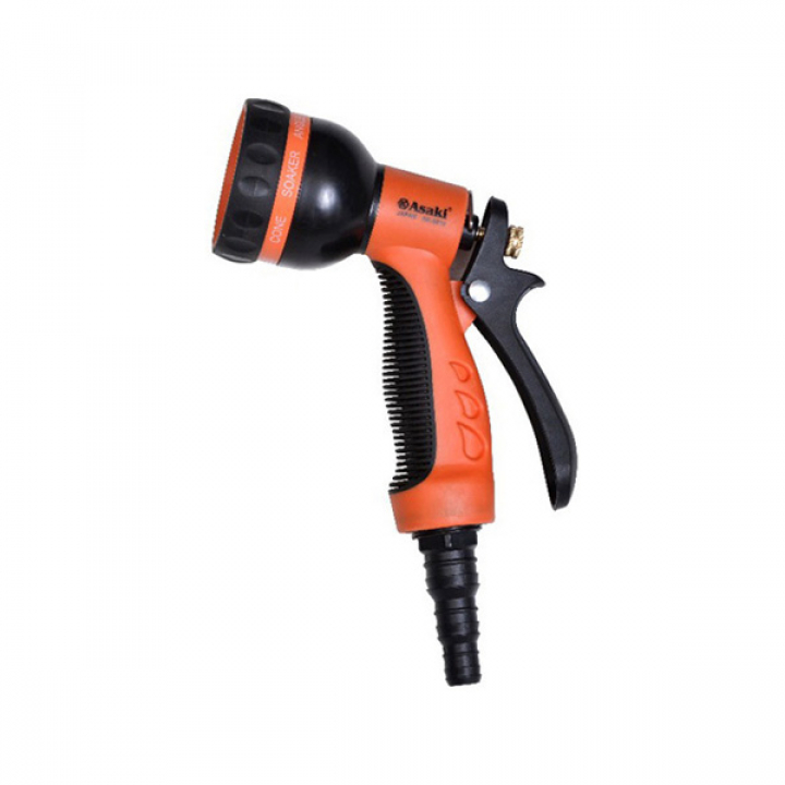 Vòi xịt nước 8 tia Asaki AK-8814 đa năng, tưới cây, rửa xe, rửa sân vườn, phụ kiện ống nước