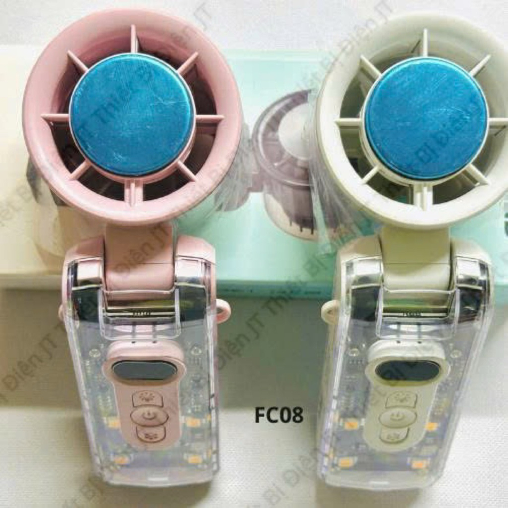 Quạt cầm tay mini có đèn và sò lạnh FC8