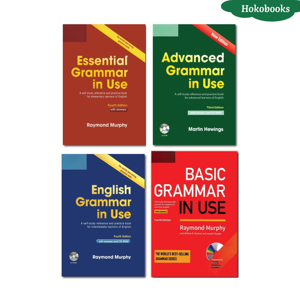 Sách - English Grammar in Use Advanced-English-Essential-Basic - Bản in lazer đẹp nét, không mã cào