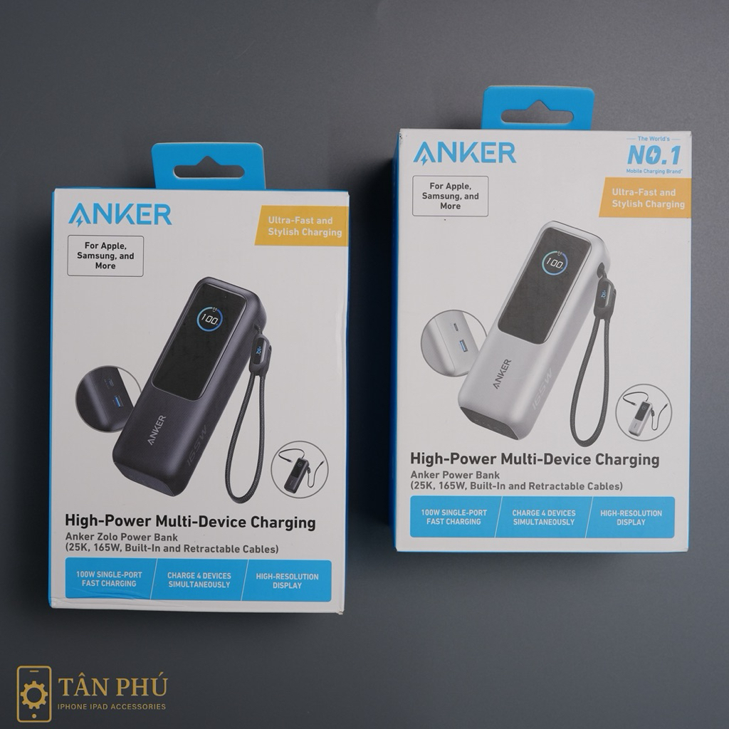 Pin Dự Phòng ANKER Zolo 25.000mAh A1695 - Siêu Cấp 165W