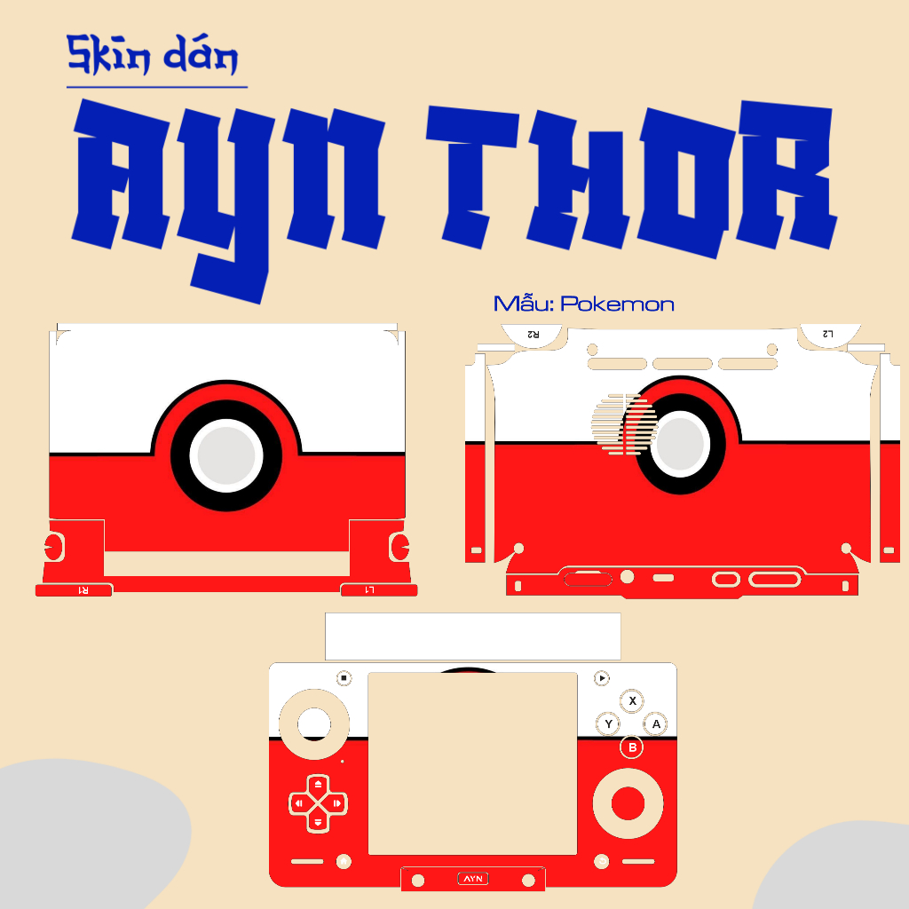 SKIN DÁN AYN THOR – POKÉMON EDITION | Miếng dán Film 3M có custom theo yêu cầu