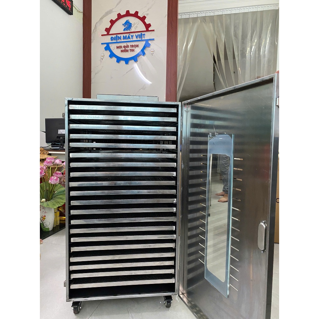 Tủ sấy lông mi giả, máy sấy lông mi giả mini hàng 20 khay vuông 50x50cm