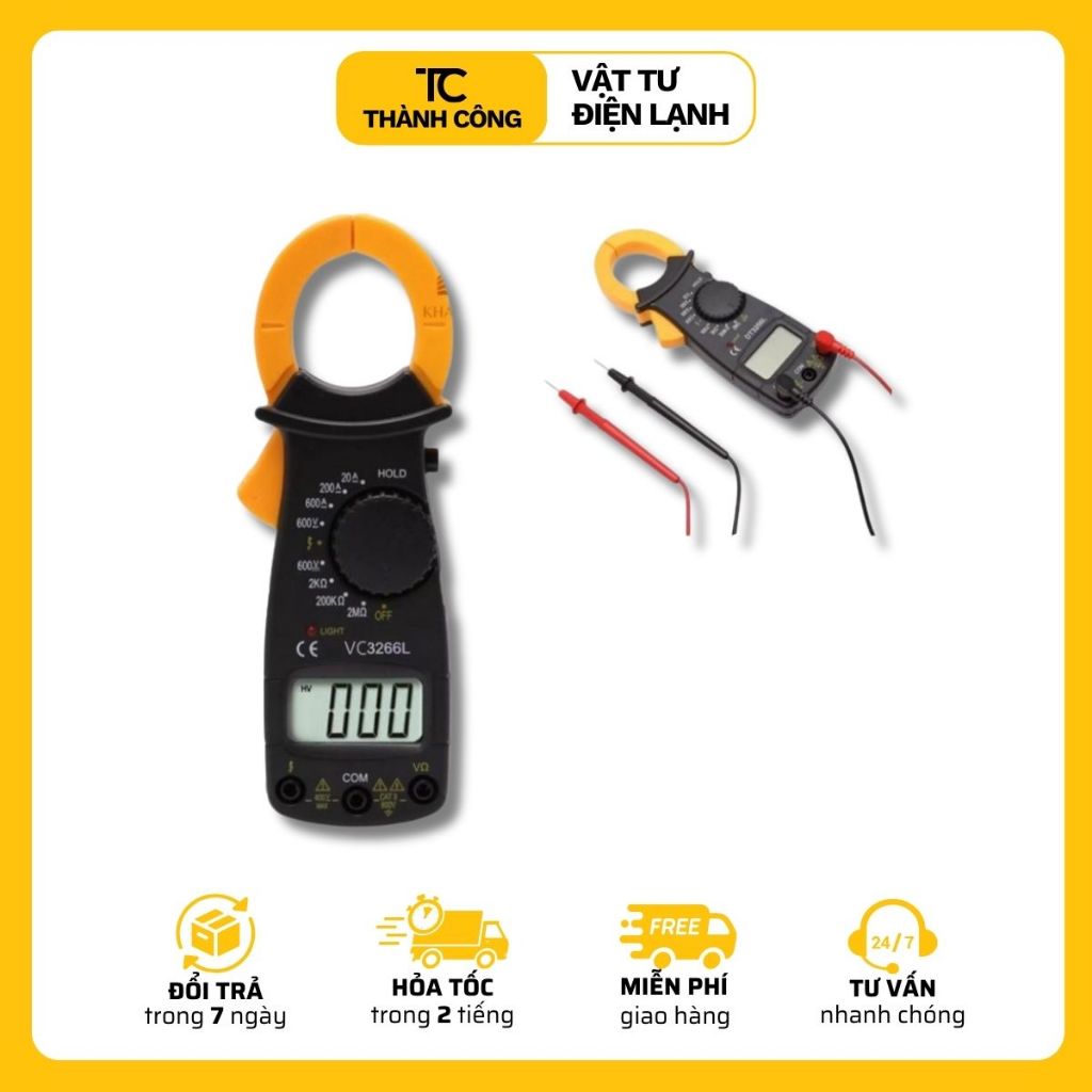 Ampe kìm 3266TD NJTY [Loại tốt] - Đồng hồ kẹp dòng vạn năng NJTY 3266TD đo tụ, tần số, nhiệt độ, điệ