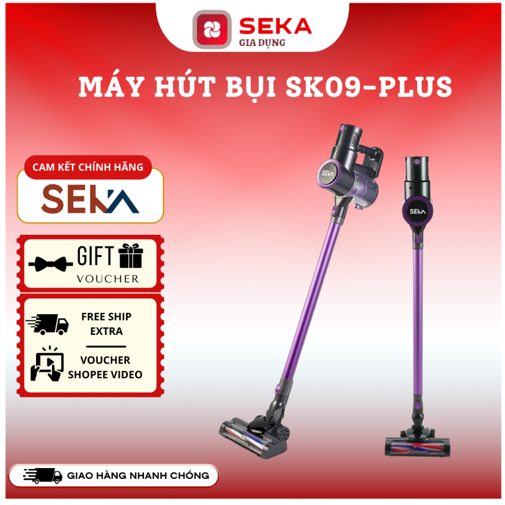 Máy hút bụi cầm tay Seka SK-09 Plus công suất 2000W lực hút mạnh, dễ dàng làm sạch mọi ngóc ngách