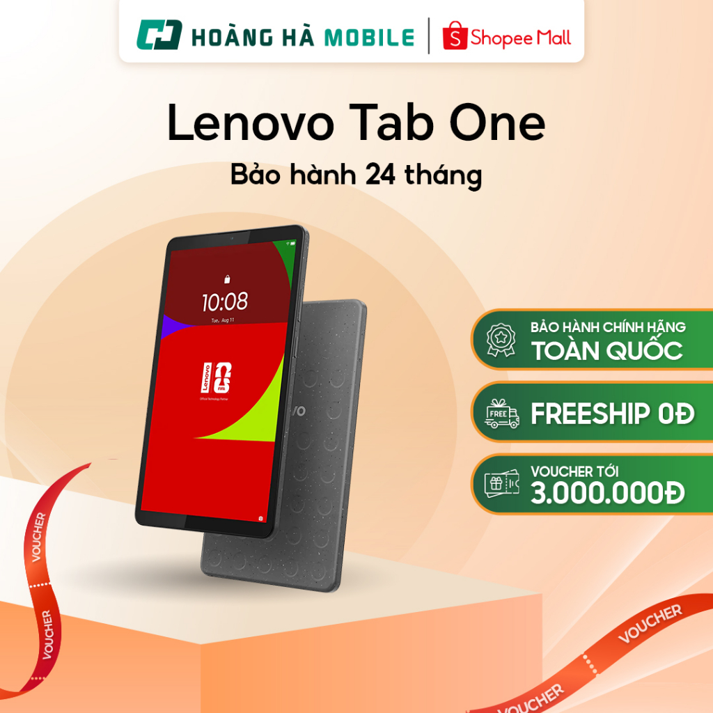 Máy tính bảng Lenovo Tab One (ZAF00020VN) (MTK G85/4G/64G/8.7HDT/IPS//WIFI/BT/5100mAh/Adr14/2Y/XÁM) - Chính hãng