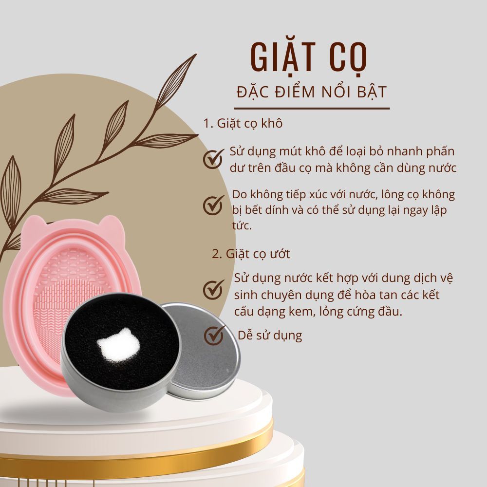Ảnh 2 của Dụng cụ giặt cọ BEABIAI giúp làm sạch cọ giặt khô,ướt