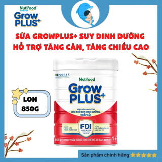 Sữa công thức Grow plus đỏ lon 850g hỗ trợ tăng cân, tiêu hóa tốt phát triển chiều cao cho bé trên 1+ MECAHEO