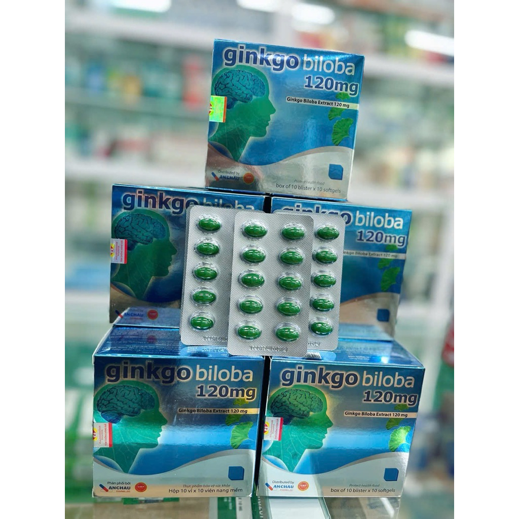 Ginkgo biloba 120mg - An Châu ( hộp 100 viên)