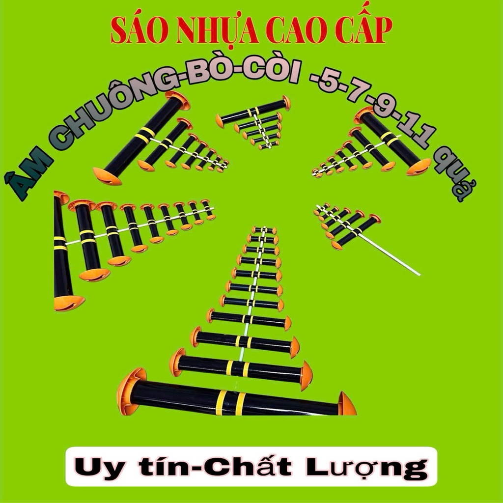 sáo Diều nhựa cao cấp sáo chuông,bò,còi 5-7-9-11quả