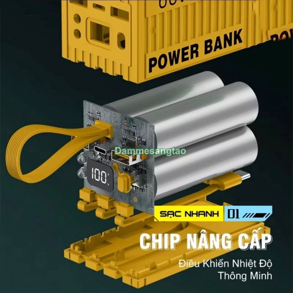 Box sạc dự phòng Container 4 cell 21700 (YKS-205)