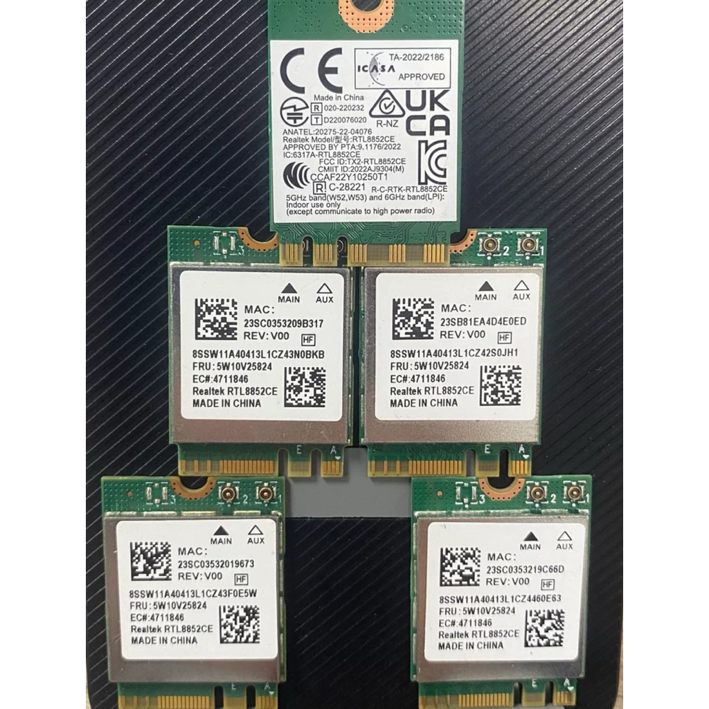 Card wifi 6E. WIFI 6E băng tần 6GHz, bluetooth 5.3. Chip RTL8852CE