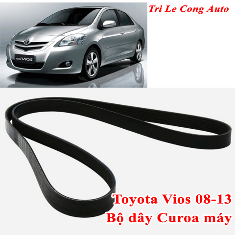 Bộ Dây Curoa Toyota Vios 2007–2012 Máy 1.5 1NZ-FE | Dây Bơm Nước Máy Phát Trợ Lực Máy Lạnh