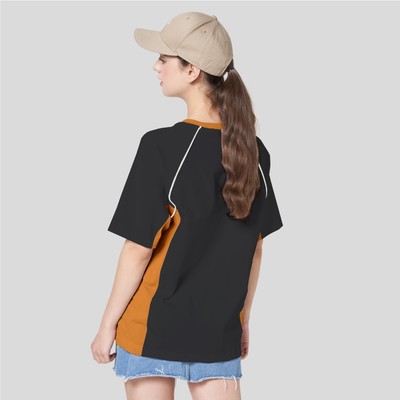 Áo thun Unisex phối thân tay ngắn LIMEORANGE LU24281501